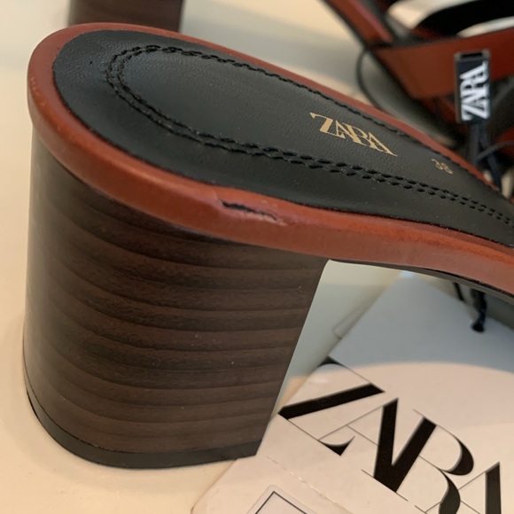 Zara Leather Mules Sandals - Picture 15 of 15